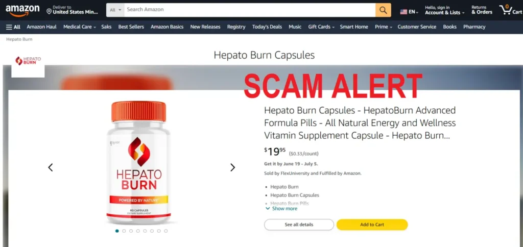 image of Scam Alert Hepato Burn